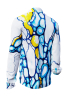 Camisa de hombre de manga larga BLUE WATER BUBBLES IN SUNLIGHT – GERMENS artfashion – 100 % algodón - Talla S