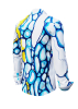 Camisa de hombre de manga larga BLUE WATER BUBBLES IN SUNLIGHT – GERMENS artfashion – 100 % algodón - Talla L