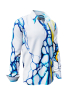 Camisa de hombre de manga larga BLUE WATER BUBBLES IN SUNLIGHT – GERMENS artfashion – 100 % algodón - Talla 5XL