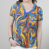 ORNAMI - Camiseta de manga corta de colores para mujer