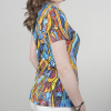 ORNAMI - Camiseta de manga corta de colores para mujer