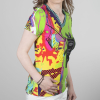 MILIDILI - Camiseta de manga corta de colores para mujer