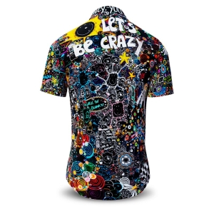 Camisa de verano para hombre «LETS BE CRAZY TONIGHT» - 100 % algodón...