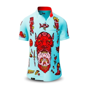 Camisa de verano para hombre FLASH - 100 % algodón - 10 tallas desde...