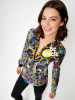 ausgefallene Damenbluse für Damen - LETS BE CRAZY TONIGHT - 100 % Baumwolle - GERMENS artfashion - Größen XS bis 3XL