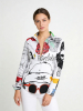 Blusa original para mujer - MAKING OF DAY - 100 % algodón - GERMENS artfashion - Tallas de la XS a la 3XL
