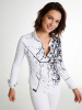 Blusa original para mujer - SCHWARMABWEICHLER BLANCA - 100 % algodón - GERMENS artfashion - Tallas de la XS a la 3XL