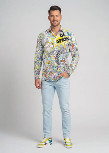 Descubre las camisas de botones para hombre LETS BE CRAZY TODAY -...