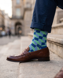 GRAY RHOMBUS - Calcetines de colores - Unisex