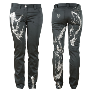 Pantalones negros de mujer «DRACHENTÖTER» de Germens