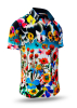 Camisa de verano para hombre FLOWERDREAM - 100 % algodón - 10 tallas, de la XS a la 6XL - diseño excepcional - confección de primera calidad - tejidos «Made in Germany» - edición limitada y exclusiva