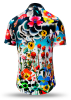 Camisa de verano para hombre FLOWERDREAM - 100 % algodón - 10 tallas, de la XS a la 6XL - diseño excepcional - confección de primera calidad - tejidos «Made in Germany» - edición limitada y exclusiva