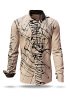 Descubre las camisas de colores para hombre DENADA BEIGE - 100 % algodón
