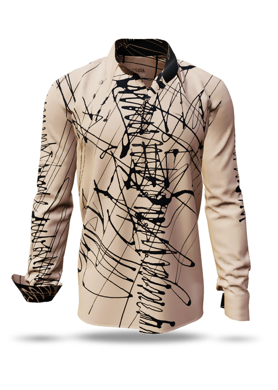 Descubre las camisas de colores para hombre DENADA BEIGE - 100 % algodón