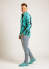Discover colorful button up shirts for men LEBENSADER PETROL - 100% cotton