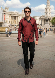 Discover colorful shirts for men LEBENSADER PURPUR - 100%...