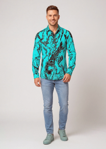 Camisa de manga larga DORNENPRINZ CYAN