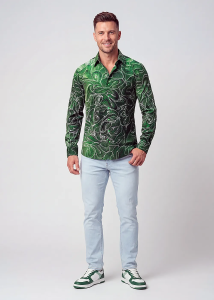 Descubre las camisas para hombre CONCHIFERA FOREST - 100 % algodón