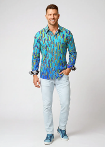 Descubre las coloridas camisas de hombre con botones de STALACNITE...