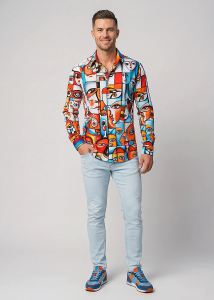 Descubre las coloridas camisas de hombre de FACES - 100 %...
