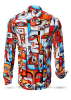 Herrenhemden Langarm FACES – GERMENS artfashion – 100 % Baumwolle - Größe 5XL