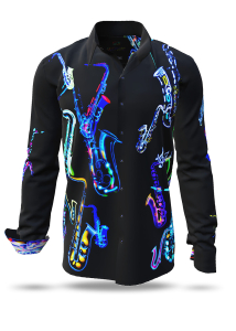 Descubre las camisas de colores para hombre NEON SAXOPHONE - 100 % algodón