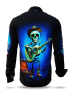 Herren Langarm Hemd MR DEATH PLAYS GUITAR – GERMENS artfashion – 100 % Baumwolle - Größe 6XL