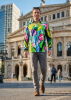 Descubre las camisas de colores para hombre FIORE ASTRATTA - 100 % algodón
