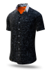 Herrenhemd Kurzarm SCHIEFER – GERMENS artfashion – 100 % Baumwolle - Größe 5XL