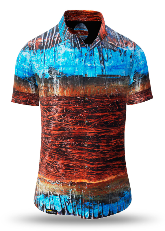 Sommerhemd Herren ARLOS - 100 % Baumwolle - 10 Größen von XS - 6XL - außergewöhnliches Design - feinste Verarbeitung - Stoffe Made in Germany - limitiert und exklusiv