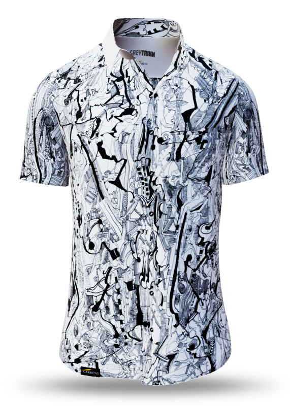 Sommerhemd Herren GREYTRAIN - 100 % Baumwolle - 10 Größen von XS - 6XL - außergewöhnliches Design - feinste Verarbeitung - Stoffe Made in Germany - limitiert und exklusiv