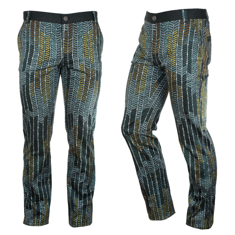 Pantalones de hombre extravagantes HERRINGBONE ONE