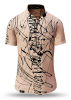 Sommerhemd Herren DENADA BEIGE - 100 % Baumwolle - 10 Größen von XS - 6XL - außergewöhnliches Design - feinste Verarbeitung - Stoffe Made in Germany - limitiert und exklusiv