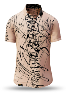 Sommerhemd Herren DENADA BEIGE - 100 % Baumwolle - 10 Größen von XS - 6XL - außergewöhnliches Design - feinste Verarbeitung - Stoffe Made in Germany - limitiert und exklusiv