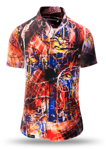 Camisa de verano para hombre THE MAGICAL FIVE - 100 % algodón - 10 tallas, de la XS a la 6XL - diseño excepcional - confección de primera calidad - tejidos «Made in Germany» - edición limitada y exclusiva