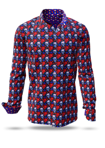 Descubre las camisas de colores para hombre SKULL IN THE ROSE BED - 100 % algodón
