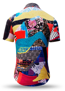 Camisa de verano para hombre PATCHWORK - 100 % algodón - 10 tallas...