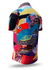 Kurzärmliges Hemd PATCHWORK – GERMENS artfashion – 100 % Baumwolle - Größe M