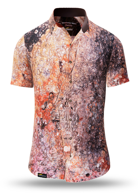 Camisa de verano para hombre VERSTEINERTER WALD CHEMNITZ 2 - 100 % algodón - 10 tallas, de la XS a la 6XL - diseño excepcional - confección de primera calidad - tejidos «Made in Germany» - edición limitada y exclusiva