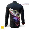 Herren Hemden Langarm LIZARD 1 - Unikat Hemd - GERMENS ONE Collection - Dieses Hemd gibt es weltweit nur einmal - mit Zertifikat und Eindruck ihres Namens im Hemd - 100 % Baumwolle - Größe XL