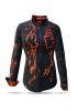 ausgefallene Damenbluse für Damen - LAVA - 100 % Baumwolle - GERMENS artfashion - Größen XS bis 3XL
