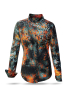 ausgefallene Damenbluse für Damen - TARNA SOL - 100 % Baumwolle - GERMENS artfashion - Größen XS bis 3XL