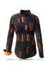 ausgefallene Damenbluse für Damen - ZORN - 100 % Baumwolle - GERMENS artfashion - Größen XS bis 3XL