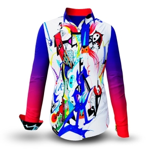 ausgefallene Damenbluse für Damen - GIONOXI - 100 % Baumwolle - GERMENS artfashion - Größen XS bis 3XL