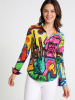 Unique blouse for women - WELCOME CHEMNITZ 2025 - 100% cotton - GERMENS artfashion - Sizes XS to 3XL