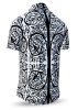 Herrenhemd Kurzarm PORTE NOTRE DAME PARIS CONTRASTE – GERMENS artfashion – 100 % Baumwolle - Größe XS