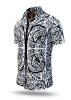 Kurzarmhemd Herren Sommer PORTE NOTRE DAME PARIS CONTRASTE – GERMENS artfashion – 100 % Baumwolle - Größe 5XL