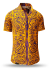 Sommerhemd Herren PORTE NOTRE-DAME PARIS JAUNE - 100 % Baumwolle - 10 Größen von XS - 6XL - außergewöhnliches Design - feinste Verarbeitung - Stoffe Made in Germany - limitiert und exklusiv