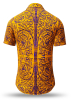 Sommerhemd Herren PORTE NOTRE-DAME PARIS JAUNE - 100 % Baumwolle - 10 Größen von XS - 6XL - außergewöhnliches Design - feinste Verarbeitung - Stoffe Made in Germany - limitiert und exklusiv