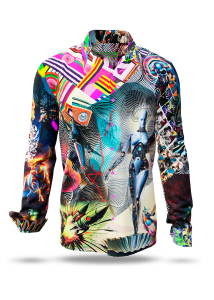 Descubre las coloridas camisas de hombre con botones de CYBER ODYSSEY...